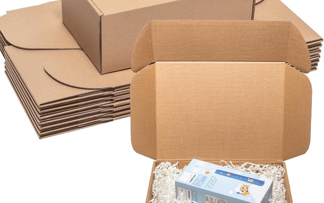 OEM Shipping Boxes 12x9x4 Inches 20 Pack Corrugated Cardboard Mailing Boxes for Small Business, Kraft Medium Literature Mailer Packaging Supplies Brown Factory