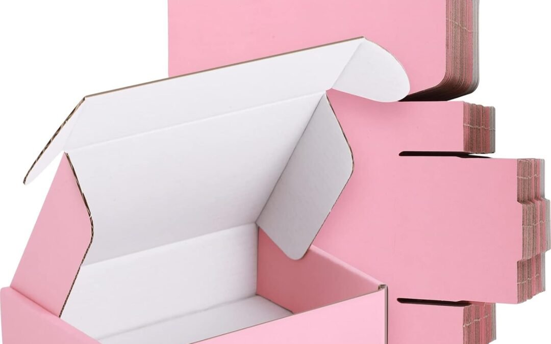 OEM Spakon 50 Packs Shipping Boxes Cardboard Corrugated Mailer Packaging Boxes for Small Business Cute Small Box Cardboard Carton Box Mailers for Packaging Product(Pink,6 x 4 x 1.6 Inches) Factory