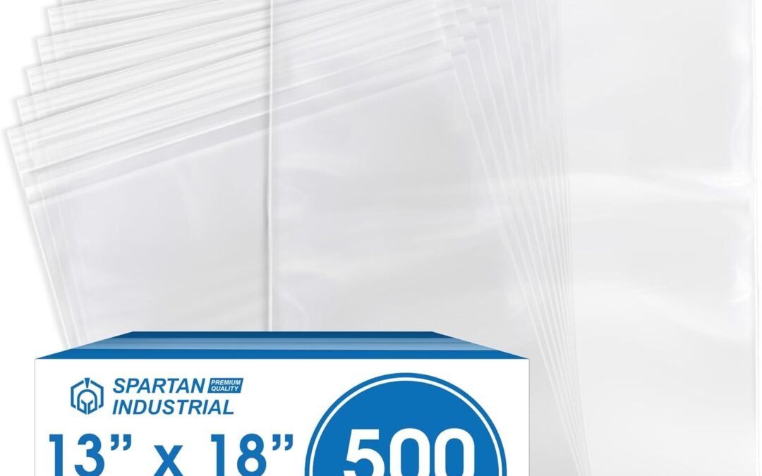 OEM Spartan Industrial – 13” X 18” (500 Count) 2 Mil Clear Reclosable Zip Plastic Poly Bags with Resealable Lock Seal Zipper Factory