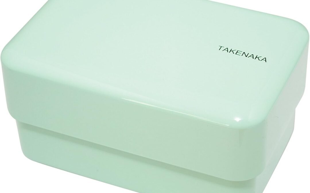 OEM TAKENAKA Bento Nibble Box, Eco-Friendly Lunch Box Made in Japan, BPA and Reed Free, 100% Recycle Plastic Bottle Use, Microwave and Dishwasher Safe, Bento Box (Peppermint *Band: Cream) Factory