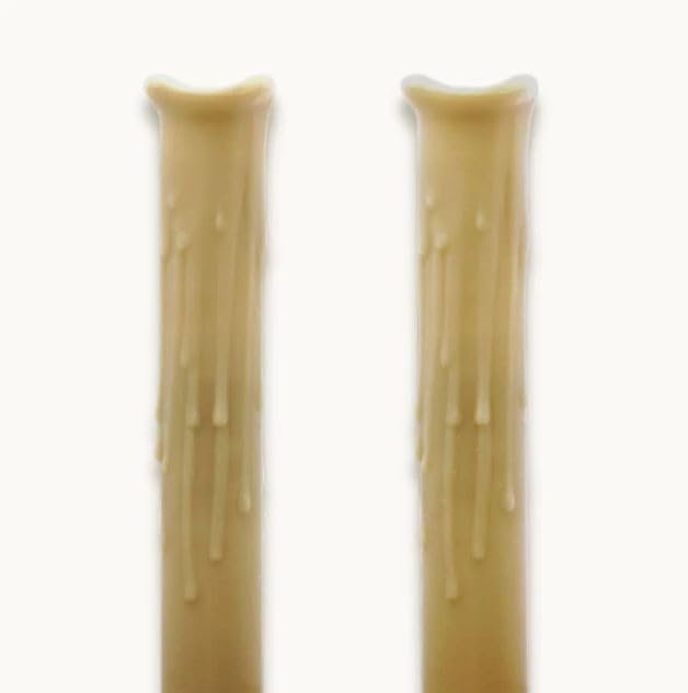 OEM The Electric Company Premium Silicone Candle Sleeves | Unbreakable, Washable, Trim to Custom Length | Candelabra Bulb Covers for Elegant Lighting | Box of 2 (Wheat) Factory
