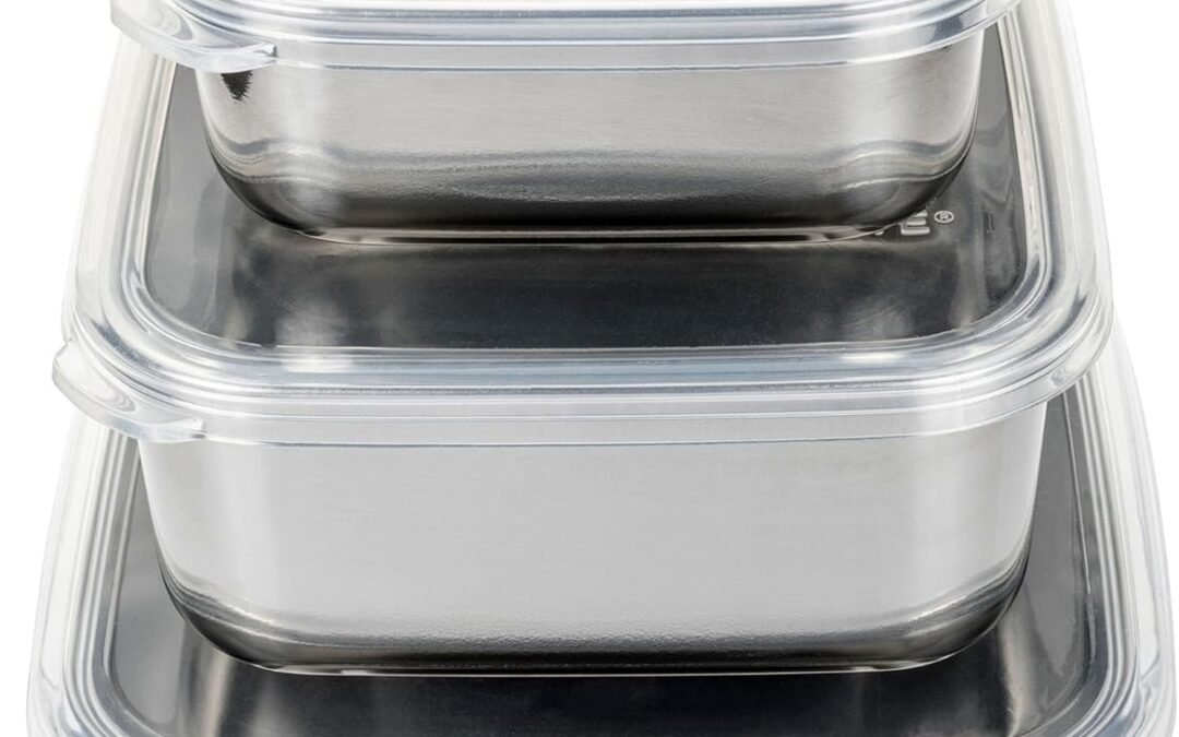 OEM U Konserve Stainless Steel Nested Trio Food Storage Container Bento Box, Set of 3 (15, 30, & 50 oz), Leak Resistant, Silicone Lid, Dishwasher Safe, Plastic Free Factory