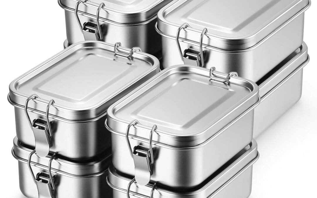 OEM Umigy 8 Pcs Stainless Steel Food Containers Metal Bento Lunch Box Stainless Steel Food Storage Containers, Lockable Clips to Leak Proof, Reusable Dishwasher Snack Boxes for Work, Picnic (550ml) Factory