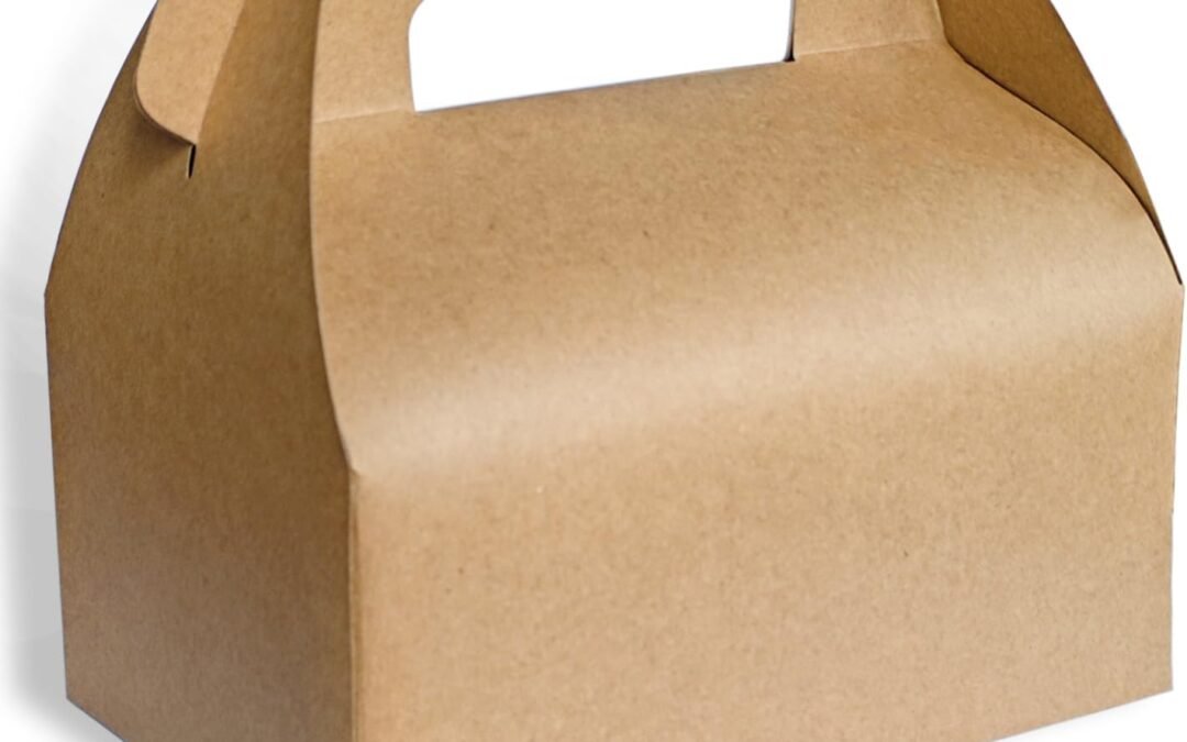 OEM Unarty 30 PCS 9 x 6 x 6 Inch Large Kraft Gable Boxes, Brown Gable Boxes for Party Favor Birthday Wedding Factory