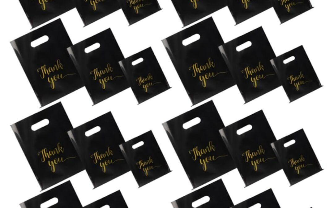 OEM Unomor 300PCS Plastic Thank You Bags with Handles Versatile Retail Packaging for Clothing Parties Small Businesses Pe Construction Various Factory