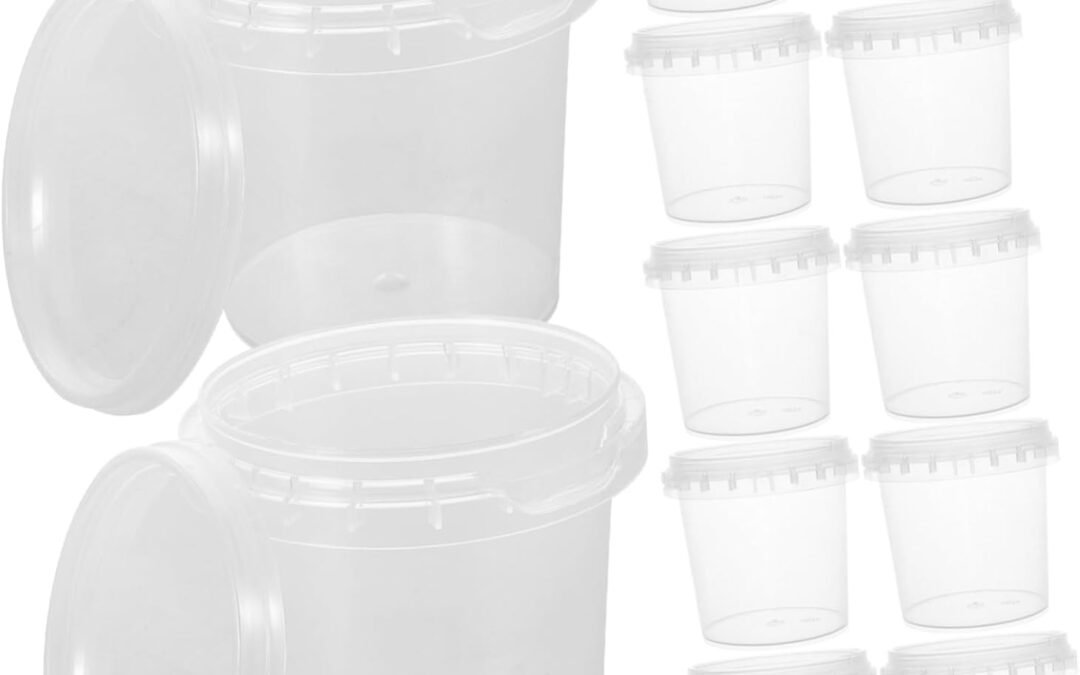 OEM VOSAREA 20pcs Plastic Ice Cream Buckets Freezer Safe Containers for Food Storage Lightweight and Portable Takeout Packaging User Friendly Design for Easy Identification Factory