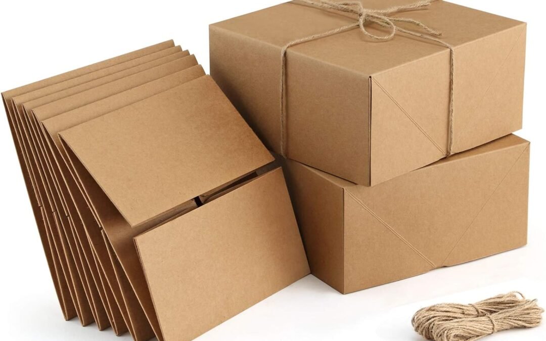 OEM ValBox Premium Gift Boxes 10 Pack 8 x 8 x 4 Brown Paper Gift Boxes with 20 Meters Hemp Rope for Christmas Gifts, Bridesmaid Proposal Boxes, Easy Assemble Boxes Factory