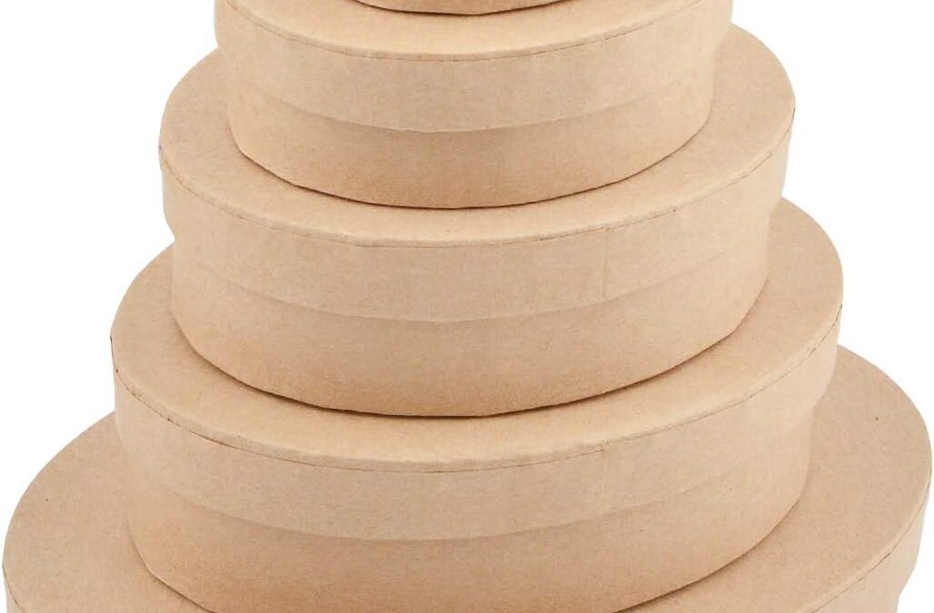 OEM WANDIC Paper Mache Box, Set of 5 Oval Mini Kraft Paper Boxes with Lids Ideal for Crafting & Storage Accessories Cosmetics Jewelry Gifts Home Factory