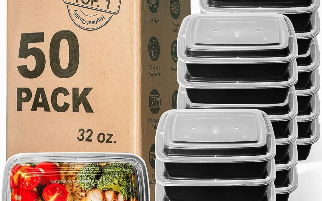 OEM WGCC Meal Prep Containers, 32OZ 50 Pack Extra-thick Food Storage Containers with Lids, Plastic Microwavable Bento Box Reusable Storage Lunch Boxes BPA Free, Stackable, Dishwasher/Freezer Safe Factory