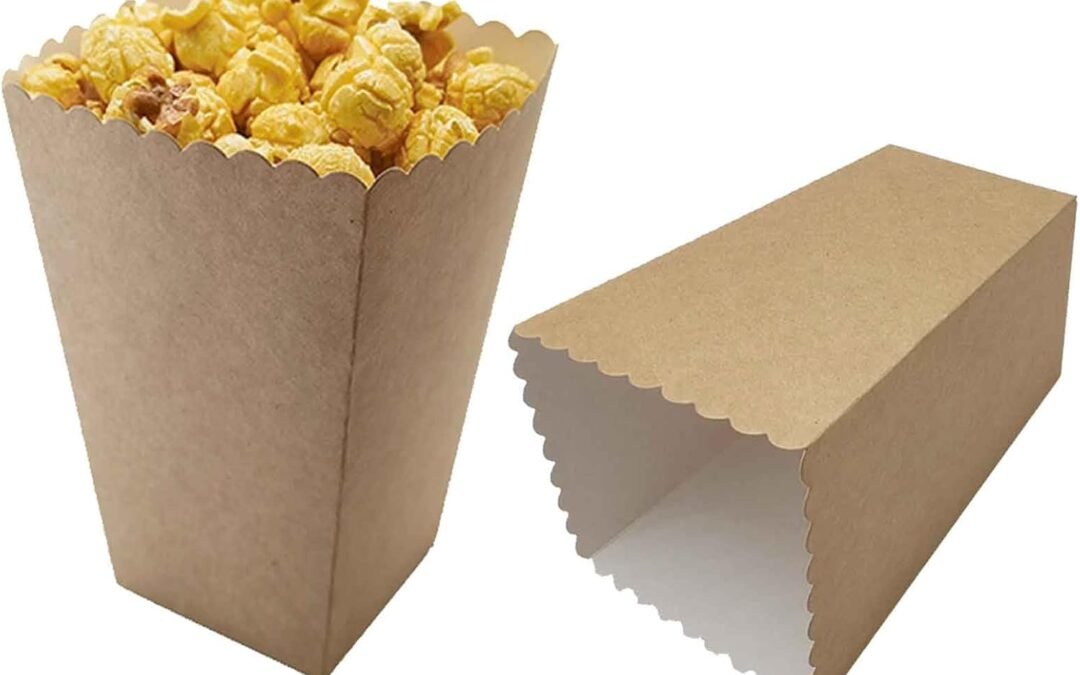 OEM We Moment Kraft Paper Mini Paper Popcorn Box Cardboard Popcorn Container for Party, Pack of 36 Factory