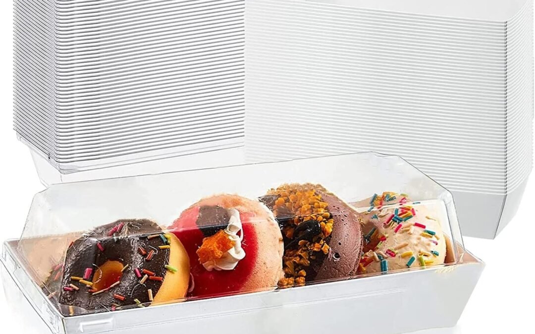 OEM XIAOHONG 50 Pack Paper Charcuterie Boxes with Clear Lids, 7.5” White Disposable Food Containers Sandwich Boxes Bakery Boxes for cake roll, Strawberries, Chocolate Covered Cookies, Hot Cocoa Bombs Factory