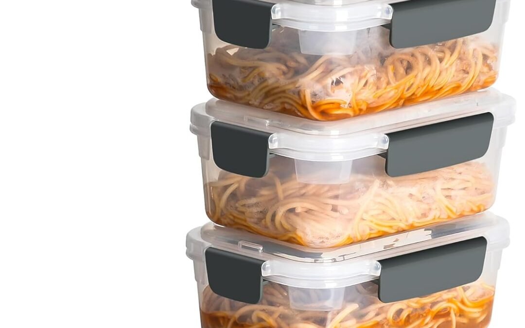 OEM YORY 5 cup Plastic Food Storage Containers with Lids Nestable Freezer Dishwasher Safe Rectangle Meal Prep Container Set,5-Pack Factory