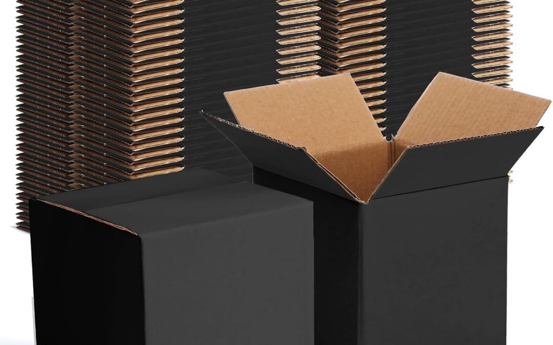 OEM Yeaqee 72 Pcs Shipping Boxes Corrugated Cardboard Small Shipping Boxes for Packaging Mailing Packing Moving Small Business Storage Crafts Gifts(4x4x4 Inch,Black) Factory