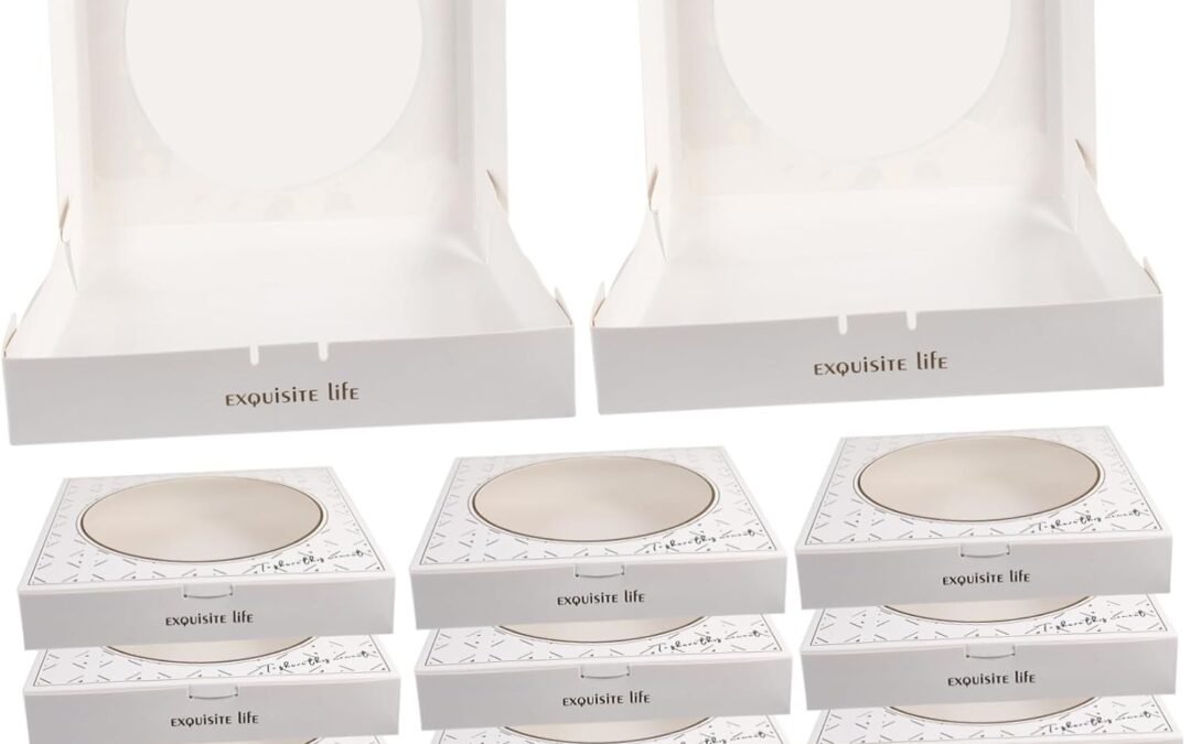 OEM Zerodeko 20pcs Pizza Box with Clear Window Sturdy Cardboard Pizza Container for Freshness for Parties Events and Bakery Storage Lightweight and Easy to Assemble Factory