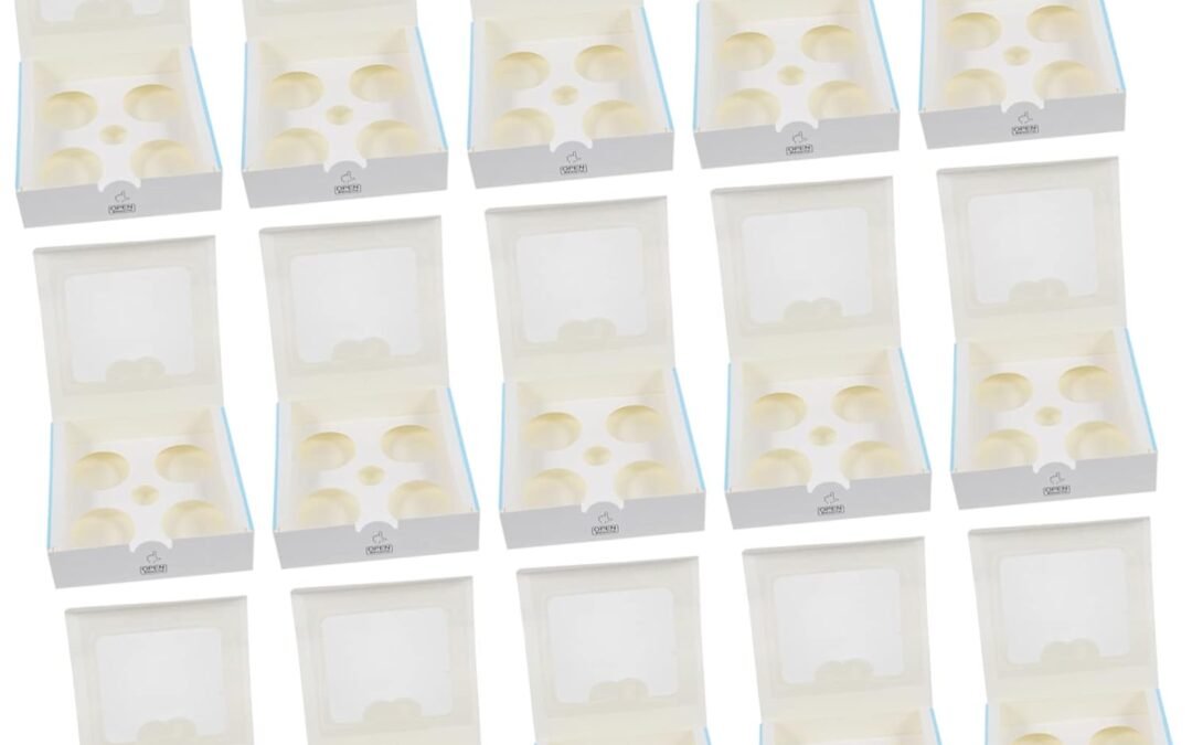 OEM Zerodeko 25pcs Tart Packaging Muffin Storage Egg Tart Boxes Food Grade Paper Window Dessert Containers Factory