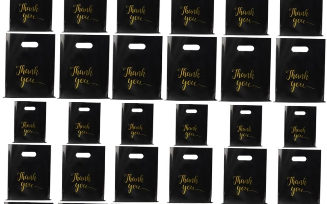 OEM Zerodeko 300PCS Thank You Plastic Merchandise Bags Thickness Wrapping Bags for Retail Clothing Crafts for Small Business Boutique and Packaging Factory