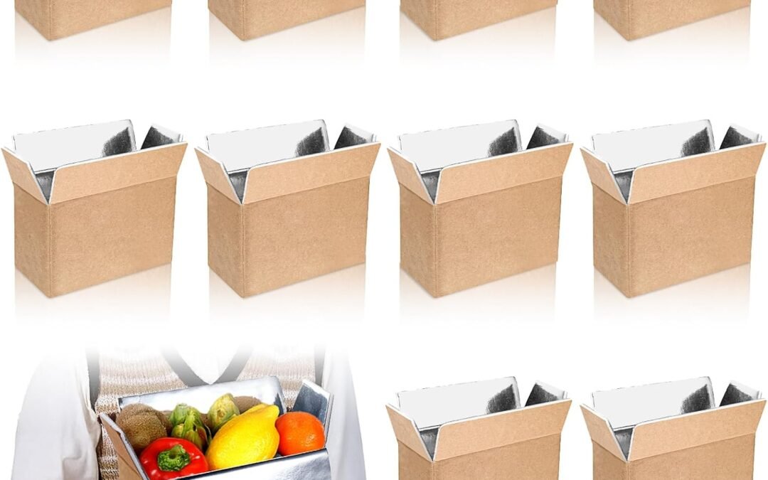 Wholesale OEM ODM 10 Pack Insulated Shipping Boxes with Aluminum Foil Liner,Thermal Insulation Cold Pack Ship Boxes for Frozen, Reusable Styrofoam Cooler Box, Small Shipping Boxes Factory & Supplier