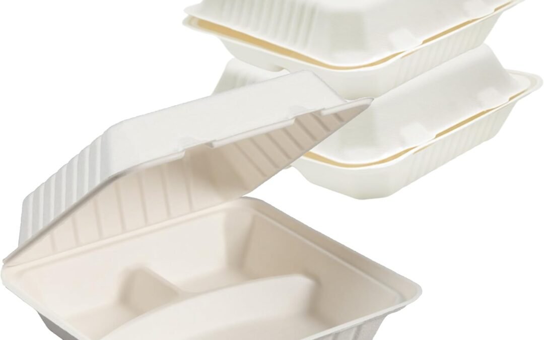 Wholesale OEM ODM 100% Compostable 3 Comp Take Out Food Containers 9x9x 3. 100 Containers, Natural Disposable Bagasse, Eco-Friendly Biodegradable Made of Sugar Cane Factory & Supplier