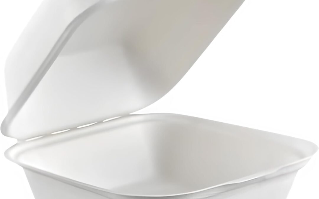 Wholesale OEM ODM 100% Compostable Clamshell Single Compartment Take Out Food Containers 6×6″. 25 Containers, Natural Disposable Bagasse, Eco-Friendly Biodegradable Made of Sugar Cane-Package of 25ct Factory & Supplier