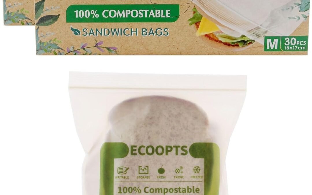 Wholesale OEM ODM 100% Compostable Sandwich Zip Bag | ECO-Friendly Food Storage Bags | Freezer Bag | Plant-Based BPA-free | Seal well for Fruit,Food and Snack (2, Medium) Factory & Supplier