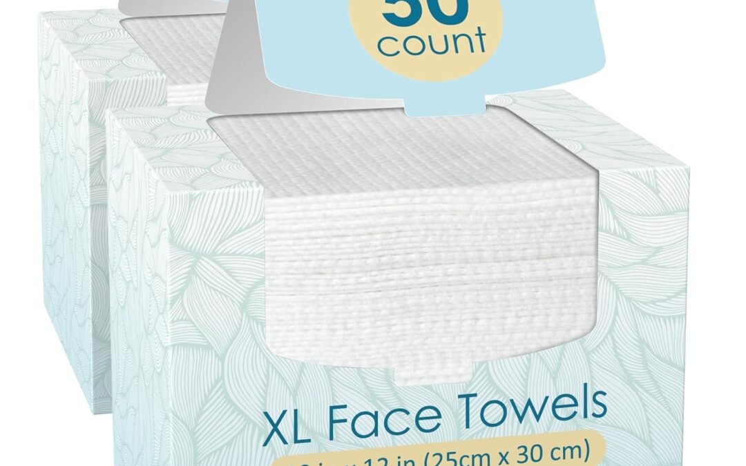 Wholesale OEM ODM 100 Count (2 Box) XL Disposable Face Towels 10” x 12”, 100% Viscose Fibre, Soft & Skin Friendly Face Towelettes Disposable, Facial Tissue Wipes for Women Cleansing Factory & Supplier