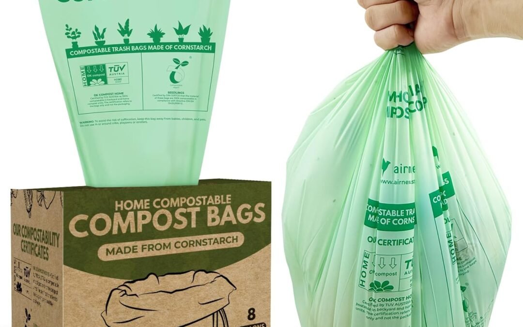 Wholesale OEM ODM 100 Count Compost Bags for Countertop Bin 8 Gal – 100% Compostable Trash Bags made of Cornstarch – Leakproof & Tear Resistant Biodegradable Trash Bags – OK Compost Home & Seedlings Certified Factory & Supplier