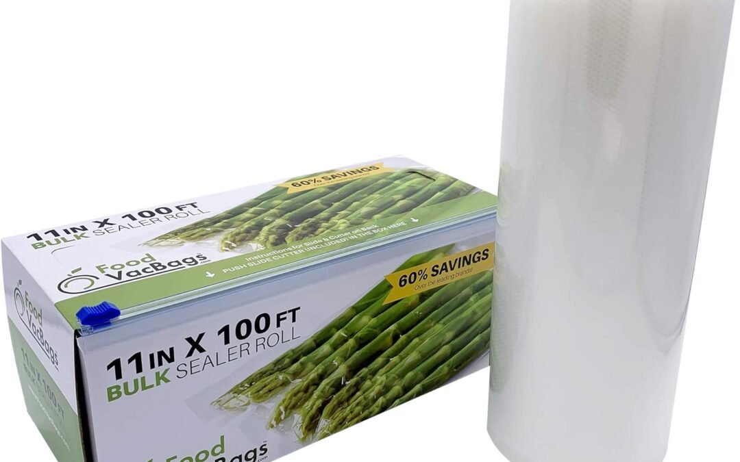 Wholesale OEM ODM 100-Feet Food Saver Compatible Vacuum Sealer Bag Roll with Cutter Box by FoodVacBags Commercial Grade Thickness, BPA-Phthalate Free, Sous Vide, Storage Bag (11″ X 100′) Factory & Supplier