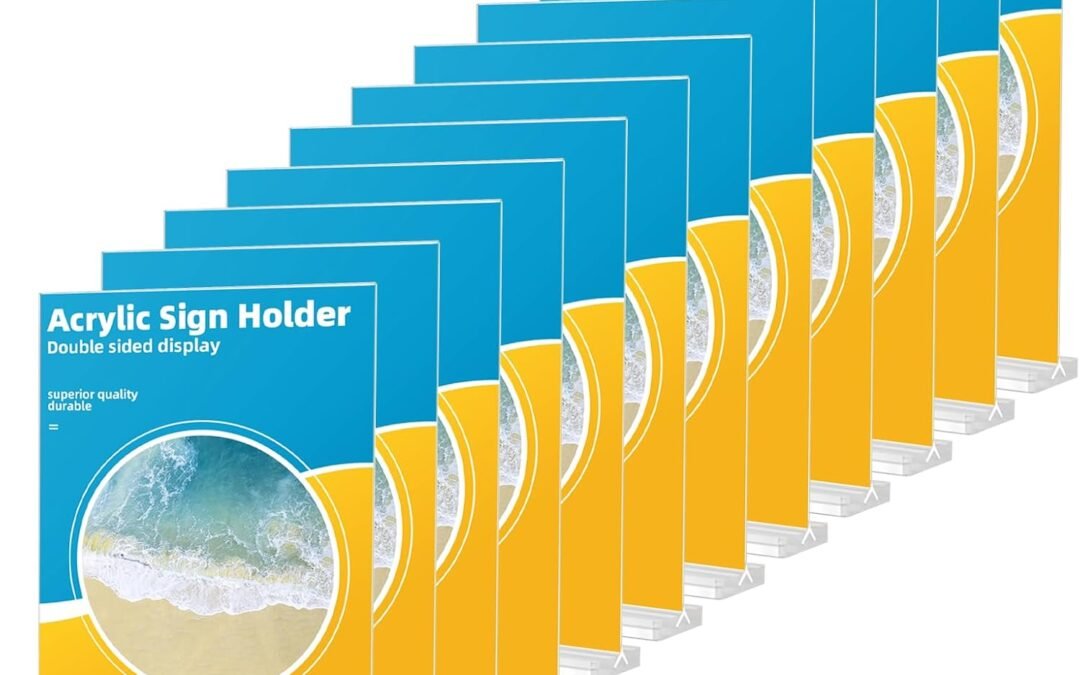 Wholesale OEM ODM 12 Pack 5 x 7 Inches Clear Table Menu Display Stand Desktop Display Stand Paper Holder Table Top Sign Holder Suitable for Restaurants, Office, Home, Store (Vertical 12 Pack 5×7) Factory & Supplier