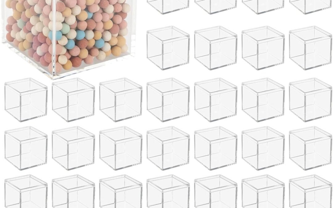 Wholesale OEM ODM 18PCS Clear Acrylic Boxes, Small Clear Boxes with Lids, 2.2 x 2.2 x 2.2 in Plastic Square Cube, Square Display Box, Clear Container Boxes for Candy Pill Earring Jewelry Tiny Beads Factory & Supplier