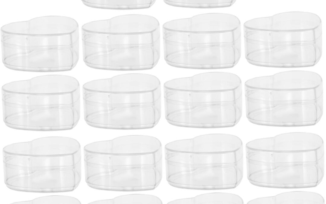 Wholesale OEM ODM 18pcs Heart Shaped Acrylic Storage Box with Lid Jewelry Organizer for Necklaces Rings Crafts and Snacks Compact Containers for Travel and Home Use Factory & Supplier