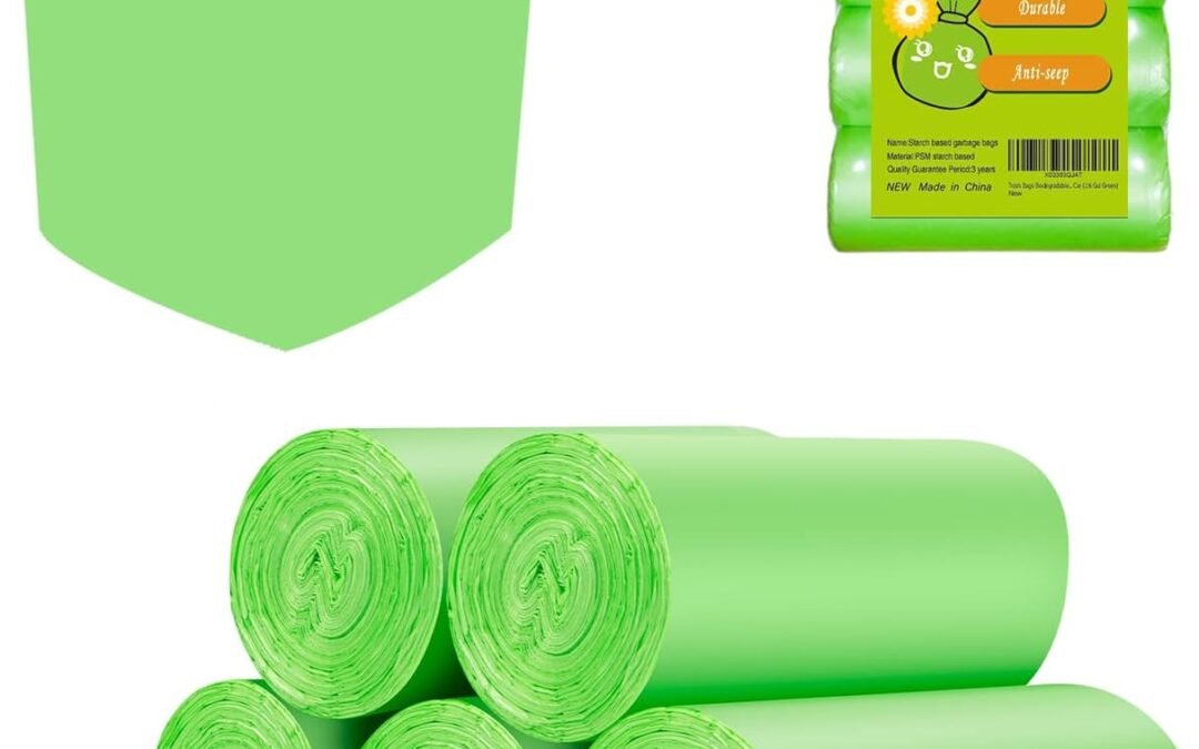 Wholesale OEM ODM 2-2.6 Gallon Trash Bags, Inwaysin Bathroom Garbage Bags, Biodegradable Small Trash Bags, Size Expanded, Clear Green, 10L, 100Bags Factory & Supplier