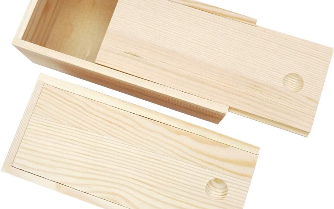 Wholesale OEM ODM 2 Pack Wood Box with Sliding Lid Unfinished Wood Storage Box Blank Natural Wood Box Case Container for Gift Jewelry Box, DIY Art Craft, Hobbies, Home Storage, 8 x 3.5 x 2.4 Inches Factory & Supplier