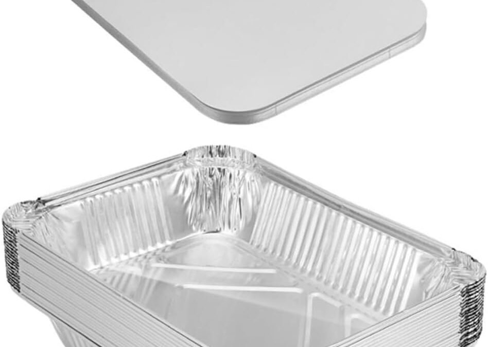 Wholesale OEM ODM 20 Sets Disposable Foil Baking Boxes with Lids Foil Containers for Bbq Parties and Meal Prep Practical and Stackable Food Storage Factory & Supplier