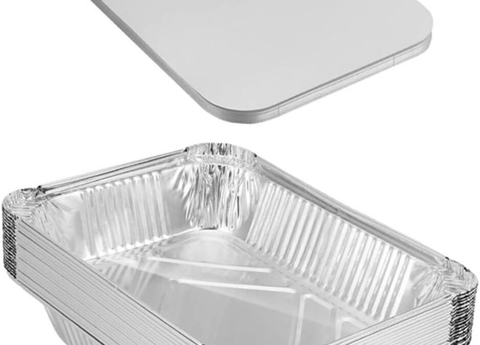 Wholesale OEM ODM 20 Sets Disposable Foil Pans Convenient Food Containers for Baking Grilling and Parties Foil Boxes with Covers Sturdy and Reliable Factory & Supplier
