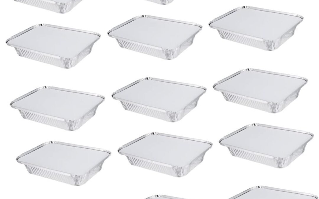 Wholesale OEM ODM 20 Sets Heat Resistant Disposable Foil Pans Thick Food Baking Boxes for Bbq Picnics Events Compact Food Storage Containers with Covers Each Factory & Supplier