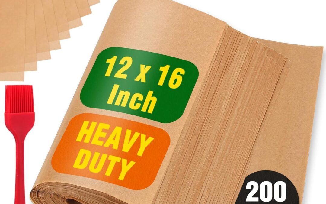 Wholesale OEM ODM 200 PCS Parchment Paper Sheets – OAMCEG 12×16 Inch Unbleached Pre-Cut Parchment Paper, No Chemical Non-Stick with a Silicone Brush, for Baking Grilling Bread Cup Cake Cookie Factory & Supplier