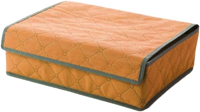 Wholesale OEM ODM 24 Cells Non Woven Charcoal Bamboo Fibre Collapsible Storage Box Underwear Socks Bra Ties Drawer Closet Home Organizer Case (Orange) Factory & Supplier