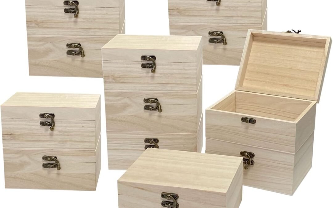 Wholesale OEM ODM 24-Pack Unfinished Wooden Box with Lid Rectangle Crafts Wood Box for Homemade DIY (5 x 6.7 x 3.1 In) Factory & Supplier