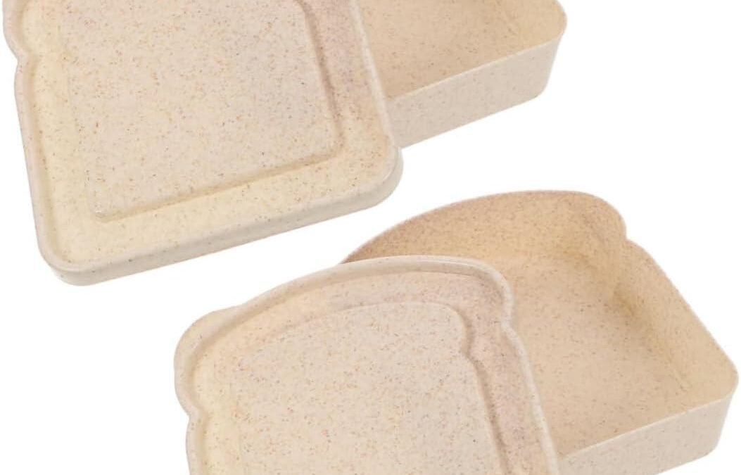 Wholesale OEM ODM 2Pcs Sandwich Container for Reusable Bread Storage Boxes Airtight Toast Holders and Portable Food Storage for Home Go Use Factory & Supplier