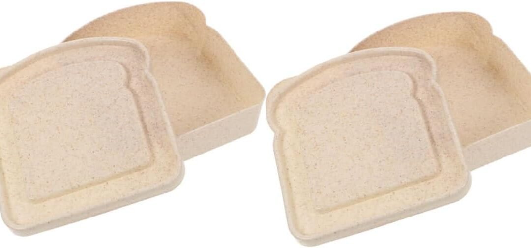 Wholesale OEM ODM 2Pcs Sandwich Containers for Lunch Boxes Portable Food Storage Cases Smooth Lid Sealing for Snacks and Daily Use Factory & Supplier