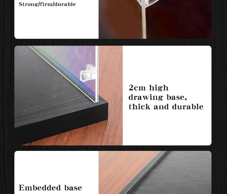 Wholesale OEM ODM 2cm high-end Black Brushed Base Transparent Display Box, Acrylic Toy Model countertop Box, Suitable for Bearbrick Display Case (1000% (40X30X76) Display Box) Factory & Supplier