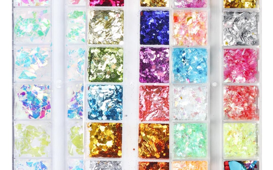 Wholesale OEM ODM 3 Boxes Mermaid Flake Nail Glitter Sequins, Mixed Iridescent Holographic Colorful Glass Nail Flakes for Nail Art for DIY Design Manicure Decorations, Craft, Makeup Factory & Supplier