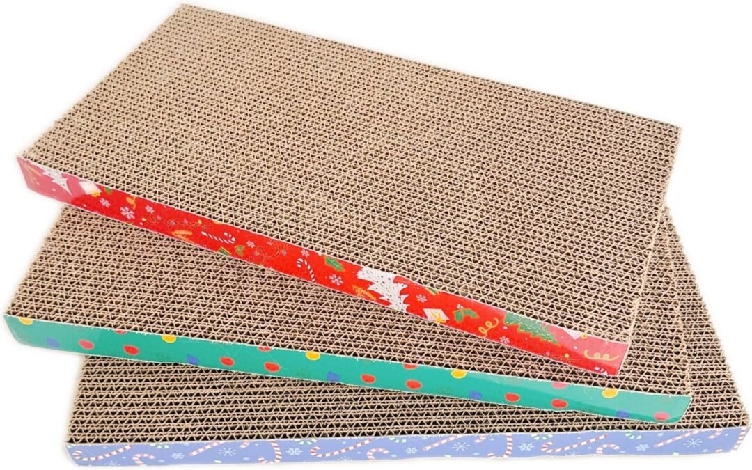 Wholesale OEM ODM 3-Pack Cat Scratcher Board – Corrugated Cardboard with Catnip, Double-Sided Scratching Pad for Indoor Cats (18.5″ Large) Factory & Supplier