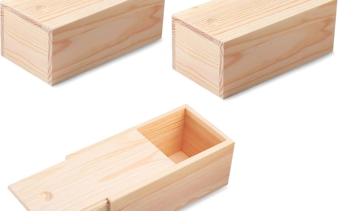 Wholesale OEM ODM 3 Pieces 7.87 x 3.94 x 3.15 Inch Unfinished Wood Box with Sliding Lid, Small Wooden Storage Crates Container Empty Gift Boxes Pencil Box for Crafts Project Hobby Wood Factory & Supplier