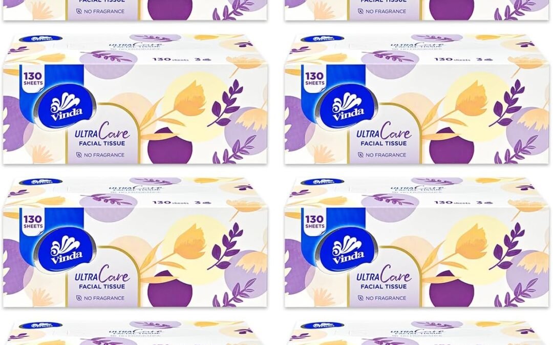 Wholesale OEM ODM 3-Ply Ultra Care Facial Tissues – 130 Soft & Strong Sheets per Box, 8 Flat Boxes – Hypoallergenic, Gentle for Sensitive Skin, Ideal for Home, Office, and Everyday Use Factory & Supplier
