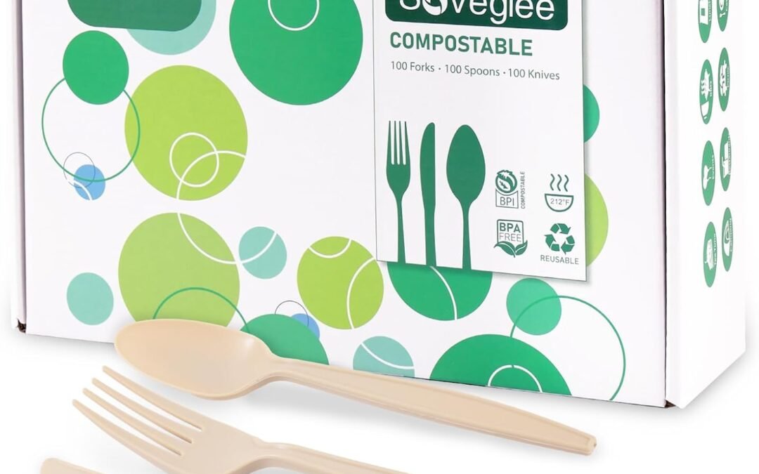Wholesale OEM ODM 300 Count Compostable No Plastic Knives Forks Spoons Utensils,Heavy Duty Disposable Silverware, Eco Friendly Disposable Cutlery Set for Weddings, Parties, Office,Beige Factory & Supplier