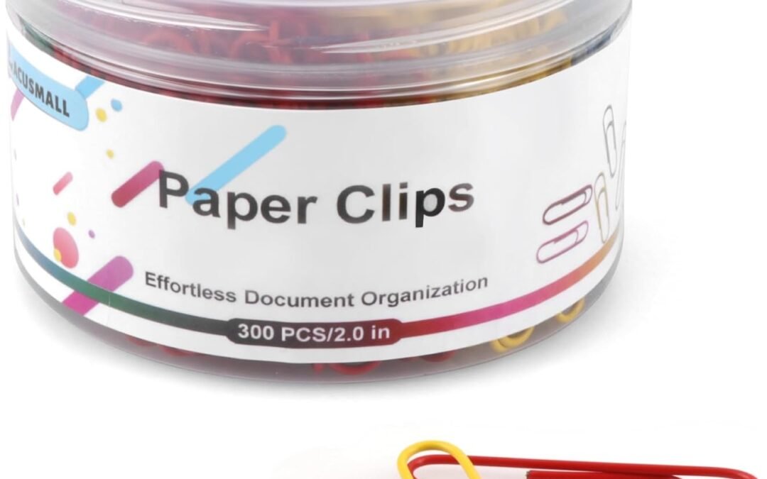 Wholesale OEM ODM 300 Pcs Coloured Paper Clips, Coated Metal Paperclips Paper Clips Clamps with Box for Office School Stationery Document, Large Paper Clips (Multicolored/50mm) Factory & Supplier