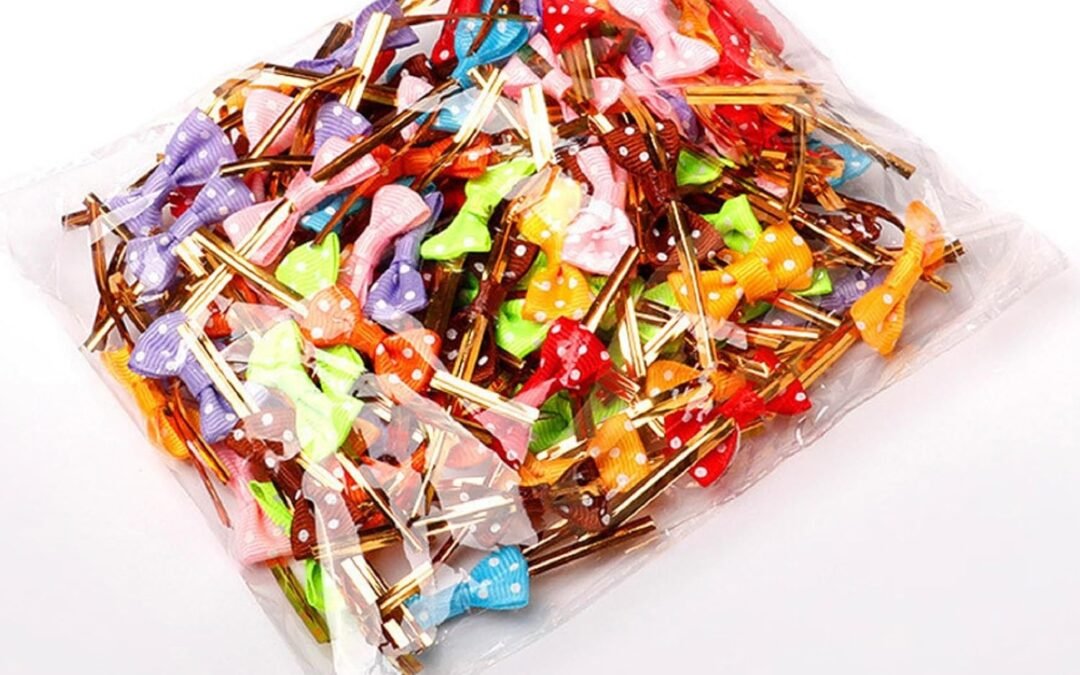 Wholesale OEM ODM 3.15″ Twist Tie Bows,100Pcs Small Cute Dots Bow Twist Ties mixed Colors for Sealing Gifts Bakery Cake Cookie Candy Lollipop Bag Package,Party Decorations,Wedding Factory & Supplier