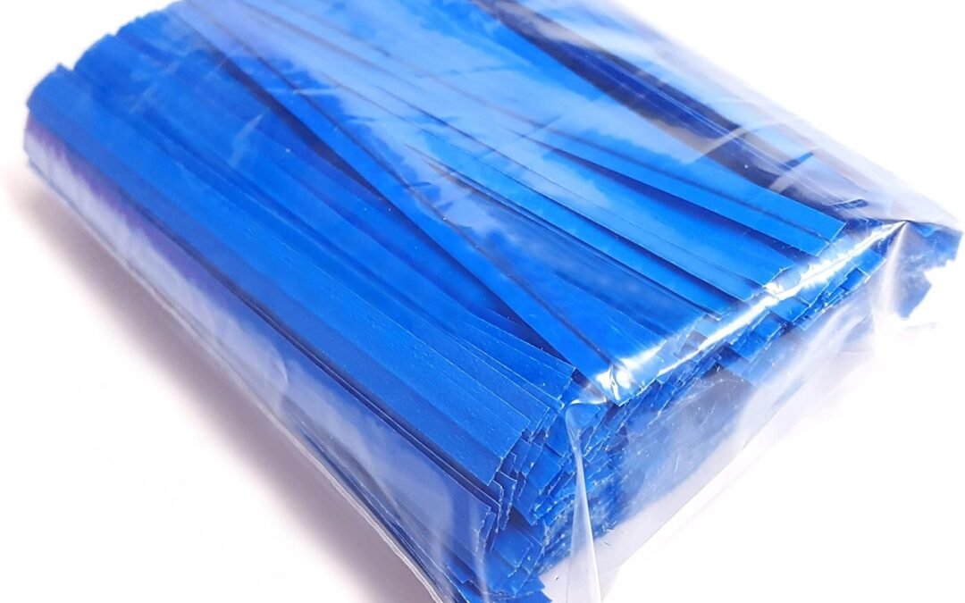 Wholesale OEM ODM 4″ Length Twist Ties, 2000 Blue Plastic Coated, No Rip, Paper Ties for Cello, Party Favor Treat Bags, Small Orders Packaging, Closures to Secure Product Factory & Supplier