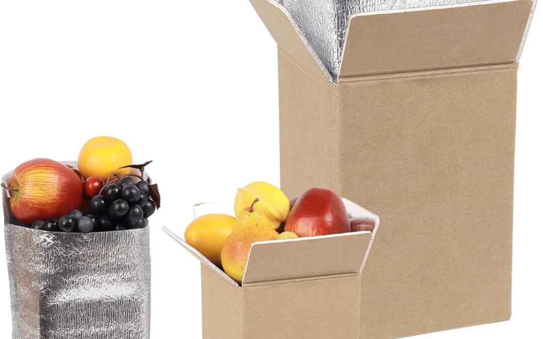 Wholesale OEM ODM 4 Pack 6x5x9 Insulated Shipping Box for Frozen Food & Hot Food, with Aluminum Foil Insulated Bag Liner, Reusable Insulated Boxes for Cold Shipping Factory & Supplier